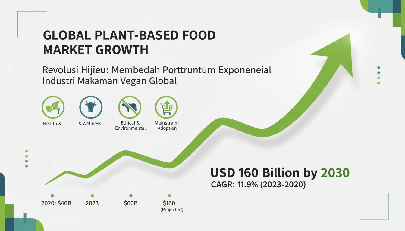 Revolusi Hijau: Membedah Pertumbuhan Eksponensial Industri Makanan Vegan Global